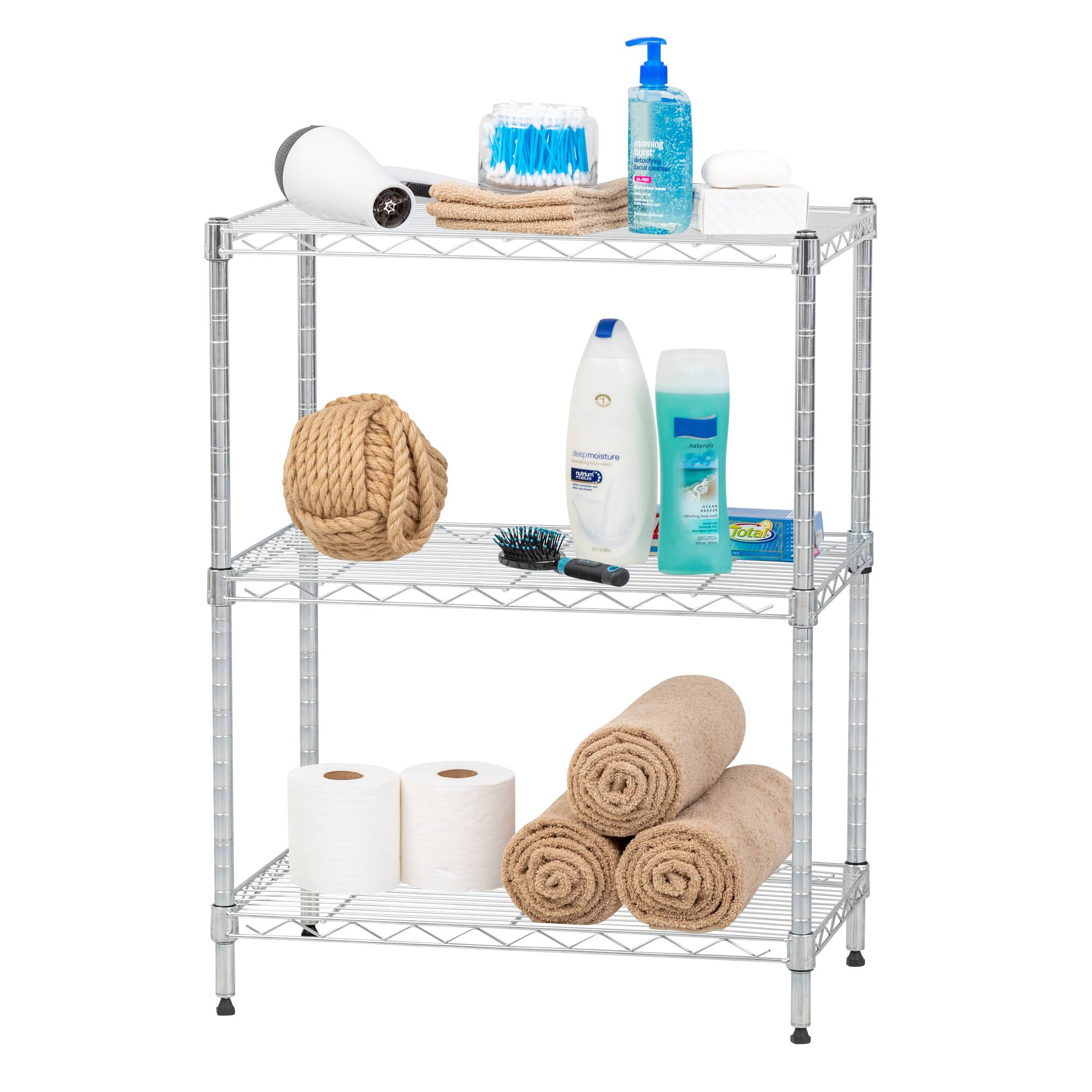 Iris® 30" Silver 3-Tier Wire Rack Shelf